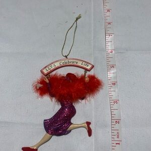 Celebrate Life Red and Purple Ornament